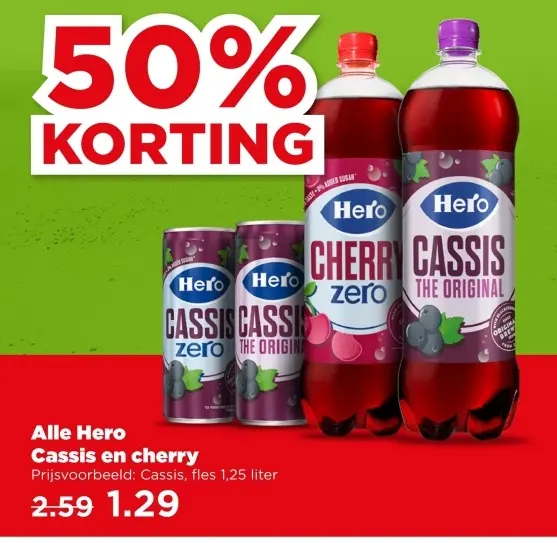 Aanbieding: Hero Cassis en cherry