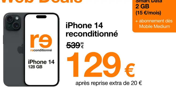 Offre: iPhone 14 reconditionné