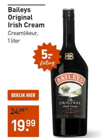 Aanbieding: Baileys Original Irish Cream 100CL