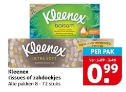 Aanbieding: Kleenex tissues of zakdoekjes