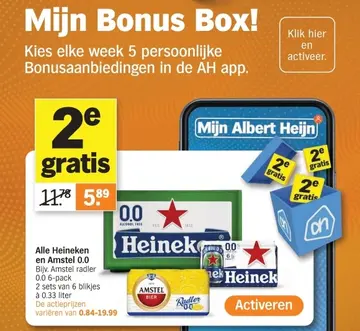 Aanbieding: Alle Heineken en Amstel 0.0
