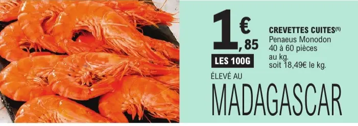Offre: Crevettes cuites
