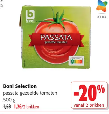 Promotie: passata gezeefde tomaten