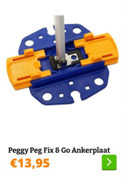 Aanbieding: Peggy Peg Fix & Go Ankerplaat