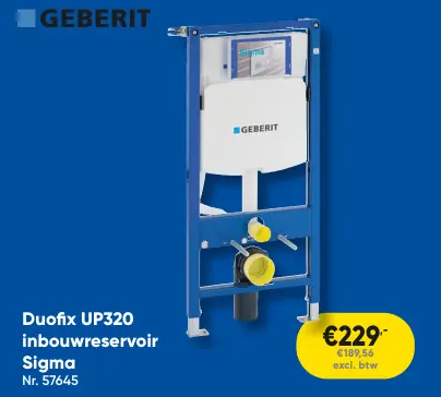 Promotie: Duofix UP320 inbouwreservoir