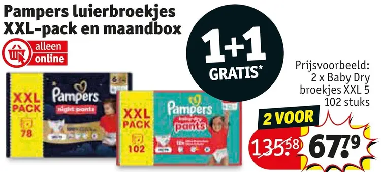 Promotie: Luierbroekjes XXL-pack en maandbox