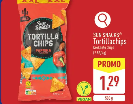 Promotie: Tortillachips Paprika