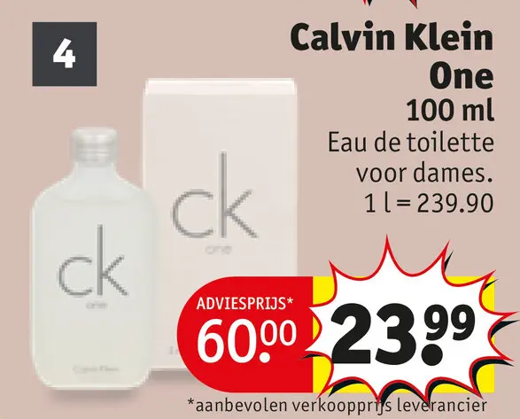 Promotie: Calvin Klein One