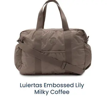 Aanbieding: Luiertas Embossed Lily Milky Coffee
