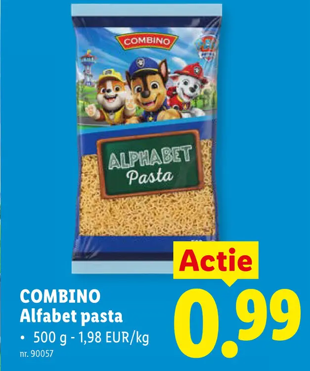 Promotie: Alfabet pasta