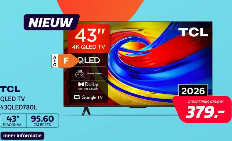 Aanbieding: TCL 43QLED780L QLED