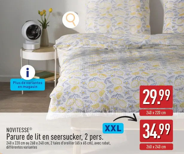 Offre: Parure de lit en seersucker