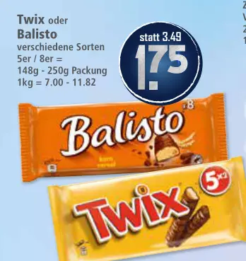 Aanbieding: Twix oder Balisto