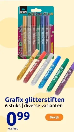 Aanbieding: Grafix glitterstiften