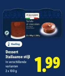Aanbieding: Dessert Italiaanse stijl