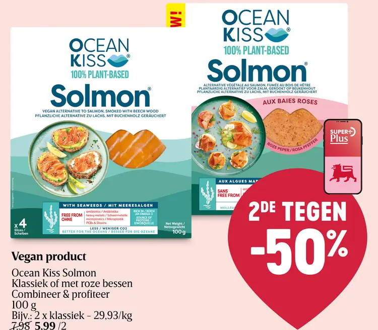 Promotie: Ocean Kiss Solmon Klassiek of met roze bessen