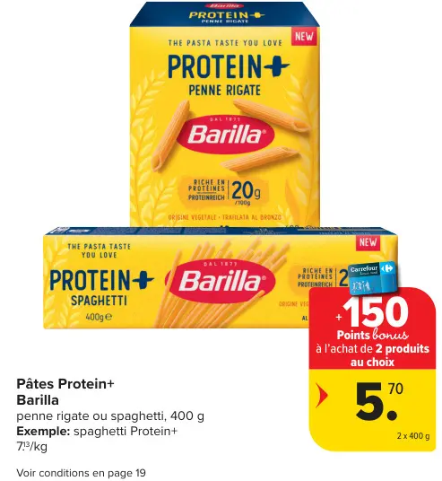 Offre: Pâtes Protein+ Barilla