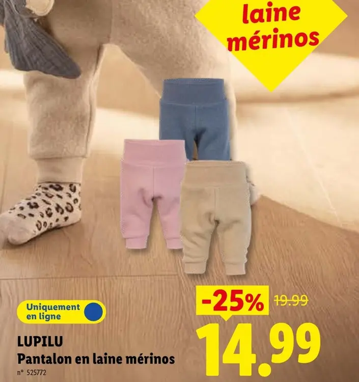 Offre: Pantalon en laine mérinos