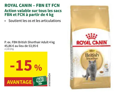 Offre: Royal Canin FBN et FCN