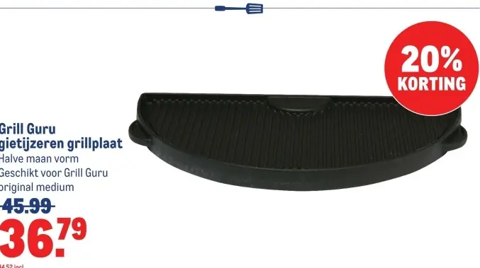 Aanbieding: gietijzeren grillplaat