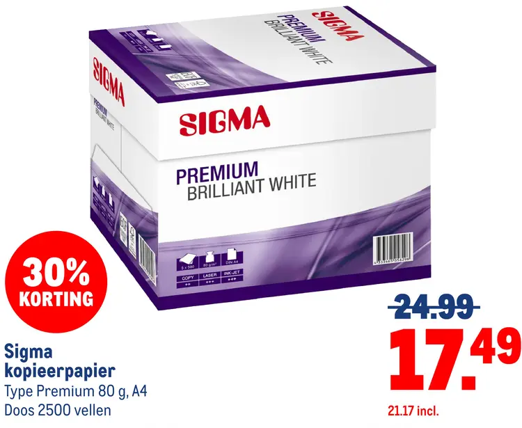 Aanbieding: Sigma kopieerpapier