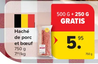 Offre: Haché de porc et bœuf