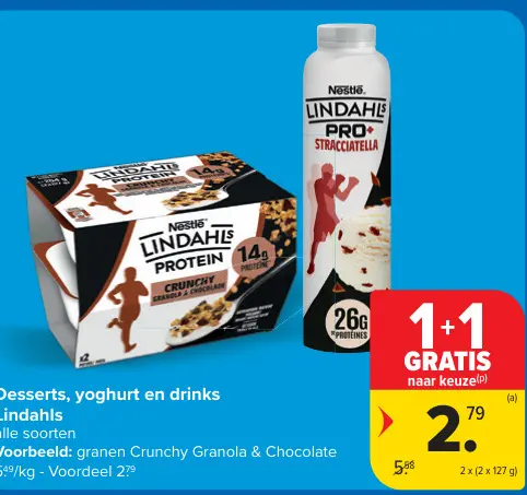 Promotie: Desserts, yoghurt en drinks Lindahls