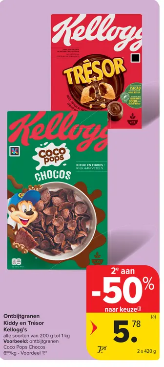 Promotie: Ontbijtgranen Kiddy en Trésor