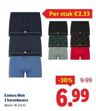 Aanbieding: 3 herenboxers