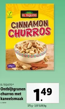 Aanbieding: Ontbijtgranen churros met kaneelsmaak