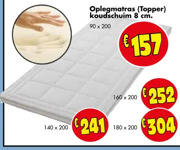 Aanbieding: Oplegmatras (Topper)