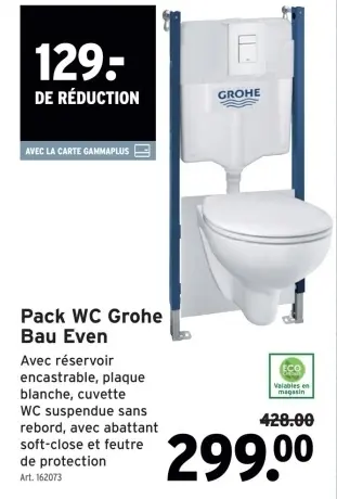Offre: Pack WC Grohe Bau Even