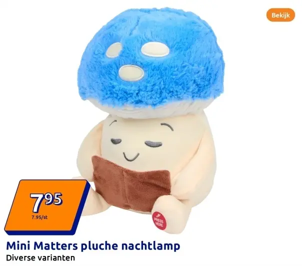 Aanbieding: Mini Matters pluche nachtlamp