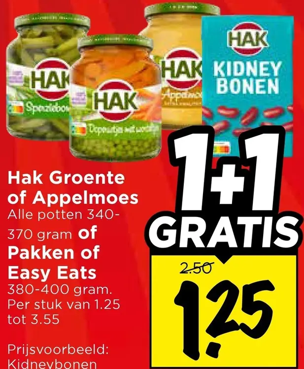 Aanbieding: Groente of Appelmoes