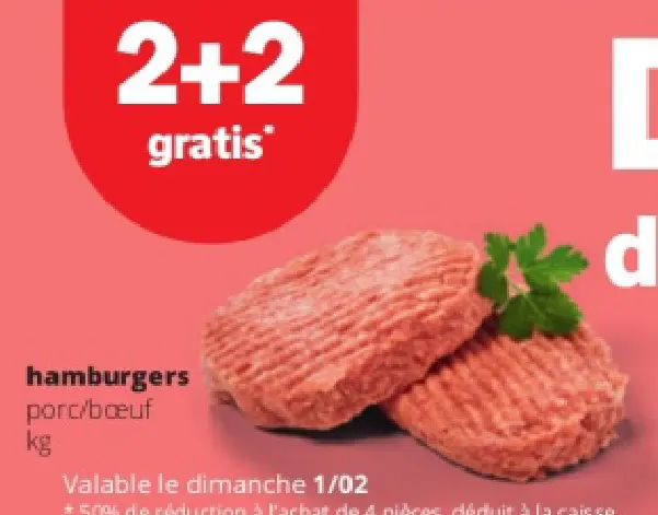 Offre: hamburgers