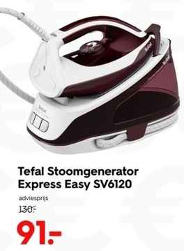 Aanbieding: Tefal Stoomgenerator Express Easy SV6120