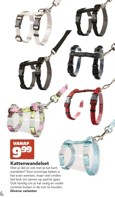 Aanbieding: Kattenwandelset