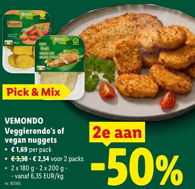 Promotie: Veggierondo's of vegan nuggets