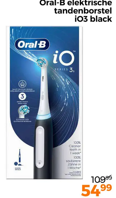 Aanbieding: Oral-B elektrische tandenborstel iO3 black