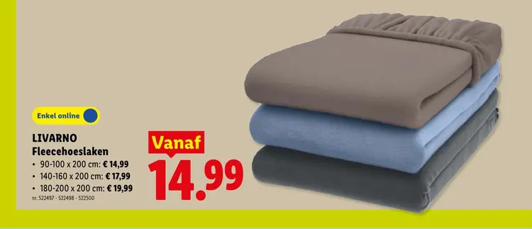 Promotie: LIVARNO Fleecehoeslaken