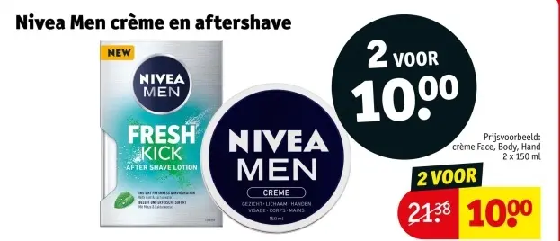 Aanbieding: Nivea Men crème en aftershave