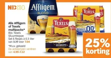 Aanbieding: Alle Affligem of Texels multipacks