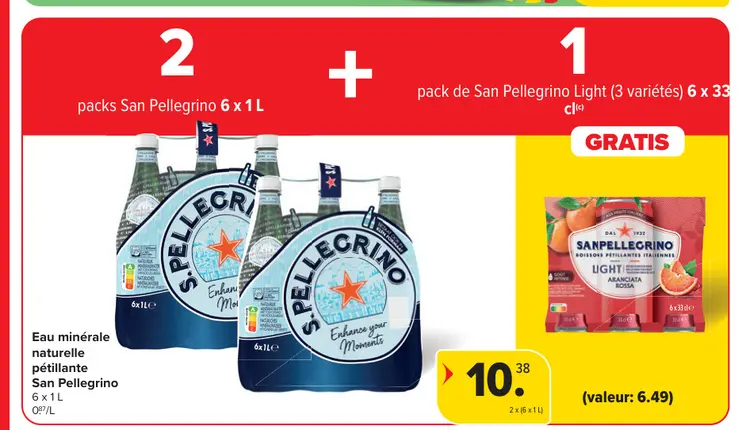 Offre: Eau minérale naturelle pétillante