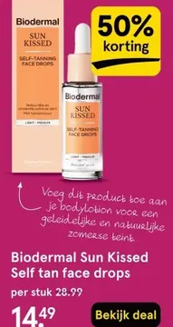 Aanbieding: Biodermal Sun Kissed Self tan face drops