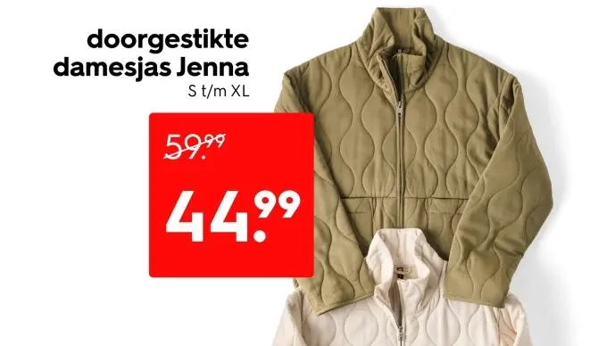 Aanbieding: doorgestikte damesjas Jenna