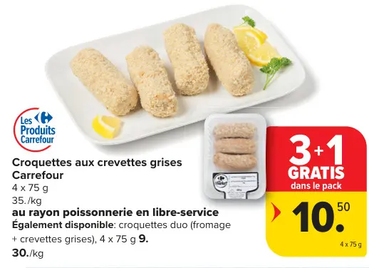 Offre: Croquettes aux crevettes grises