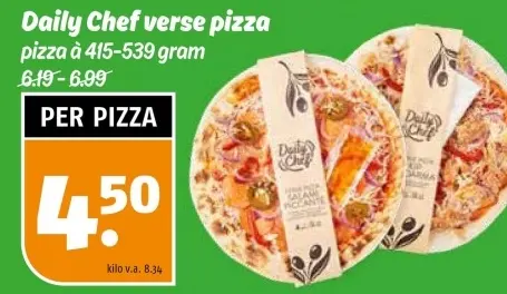Aanbieding: Verse pizza