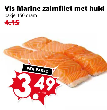 Aanbieding: Zalmfilet met huid