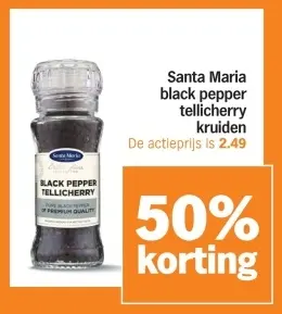 Aanbieding: Black pepper tellicherry kruiden