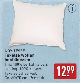 Aanbieding: Texelse wollen hoofdkussen